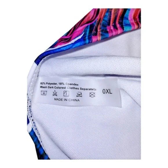 Shein Floral Bikini Top Bottom White Floral Printed High Waisted NWOT Womens 0XL - Picture 7 of 7